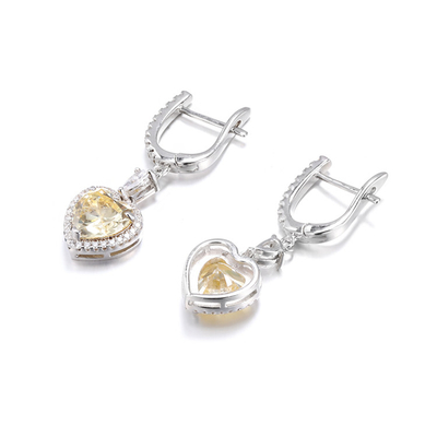 OEM Liebesherz Diamant Ohrringe 925 Sterling Silber Liebesherz Ohrringe