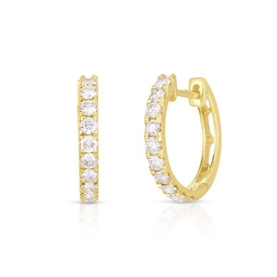 Schmuck Art Ohrringe 18K Gold beschichtet CZ Schlafring für Frauen 925 Sterling Silber