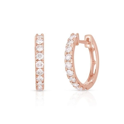 Schmuck Art Ohrringe 18K Gold beschichtet CZ Schlafring für Frauen 925 Sterling Silber