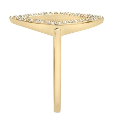Verlobung Weiß CZ Rhombus Erklärung Ring Gold 925 Sterling Silber Schmuck für Frauen