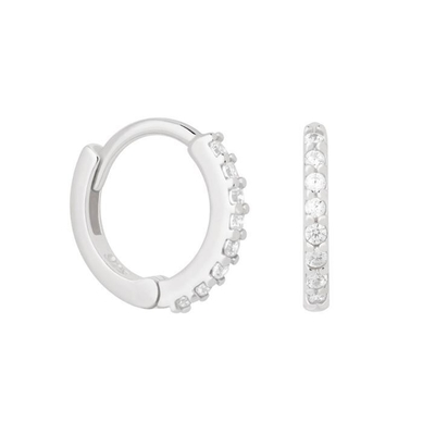 ODM 925 Sterling Silber Hoop Ohrringe Mittel mit Klein 18K Gold Vermeil Plattierung