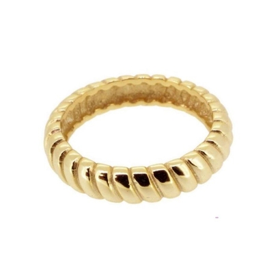 Breite 6mm Silber Twist Verlobungsring 18K Gold Rhodium Farbe Twist Silber Ring