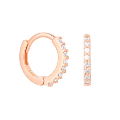 ODM 925 Sterling Silber Hoop Ohrringe Mittel mit Klein 18K Gold Vermeil Plattierung
