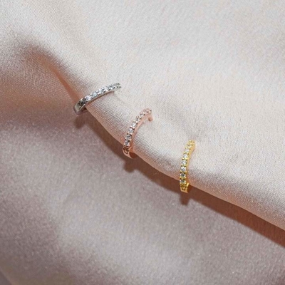 ODM 925 Sterling Silber Hoop Ohrringe Mittel mit Klein 18K Gold Vermeil Plattierung