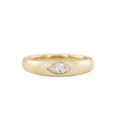 Schmuck Art Ringe Vintage 18K Gold Plattiert Smaragd Baguette Kuppel Edelstein Ringe für Frauen