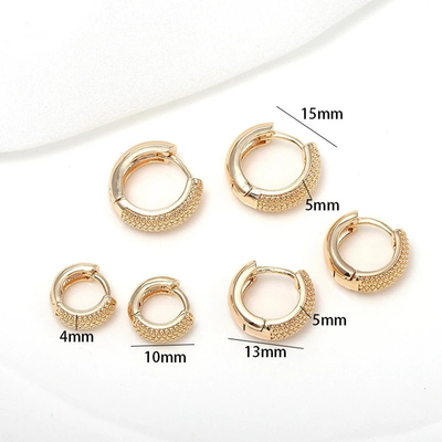 Eco-Friendly 18K Goldplattiert Multi Small Dot Beads Hoop Ohrringe für Frauen Mädchen 2021
