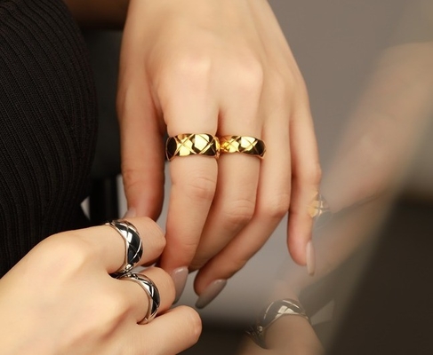 Antike 18K Gold Paar Schwanz Frauen 925 Sterling Silber Hochzeitsring Mittlerer Ring