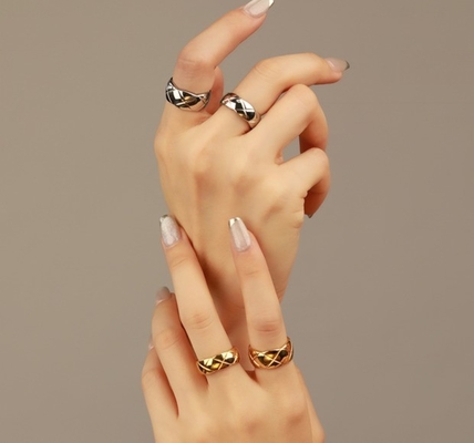 Antike 18K Gold Paar Schwanz Frauen 925 Sterling Silber Hochzeitsring Mittlerer Ring