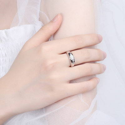 Unisex-Alibaba-Online-Shopping Goldplattierte Starburst Band Ringe in Sterling Silber 925