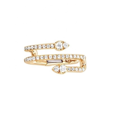 Diamant-Teardrop-Twist-Ohrenschlinge in 925 Sterling Silber für Hochzeitsplattierung