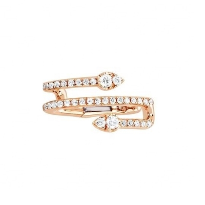 Diamant-Teardrop-Twist-Ohrenschlinge in 925 Sterling Silber für Hochzeitsplattierung