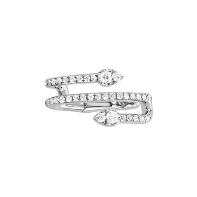 Diamant-Teardrop-Twist-Ohrenschlinge in 925 Sterling Silber für Hochzeitsplattierung