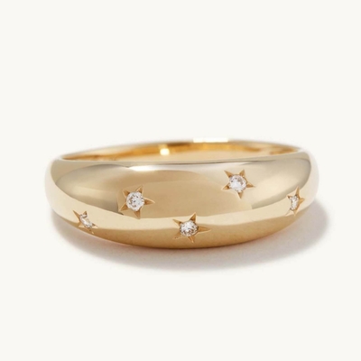 Eternity Band Ringe 18K Gold Brazilschen Schmuckstern 925 Sterling Silber Dome Damenring