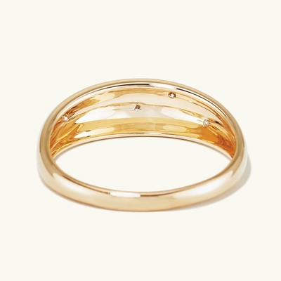 Eternity Band Ringe 18K Gold Brazilschen Schmuckstern 925 Sterling Silber Dome Damenring