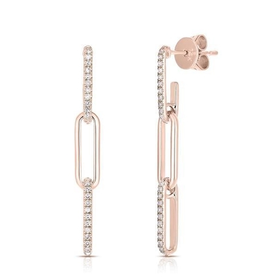 Retro-Zapfringe Rechteck-Kette-Ohrringe in 925 Sterling Silber für die Damen-Nacht