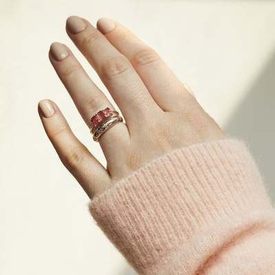 Dainty Domed Rings 14k 18k Gold Chunky Star Set Diamant Band Ring für stilvolle Outfits