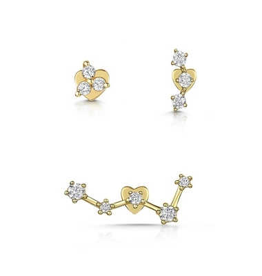 OEM Constella Stud Ohrringe 925 18k Weißgold Stud Ohrringe