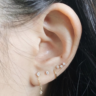 OEM Constella Stud Ohrringe 925 18k Weißgold Stud Ohrringe