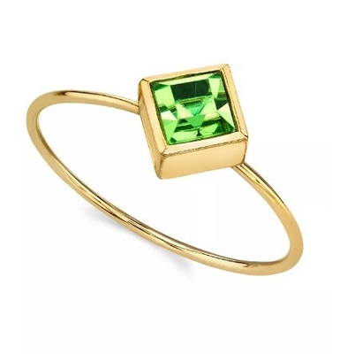 14K Gold-Dipped Cubic Zirkonia Kristall Ring OEM Strassring