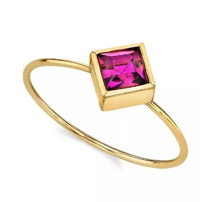 14K Gold-Dipped Cubic Zirkonia Kristall Ring OEM Strassring