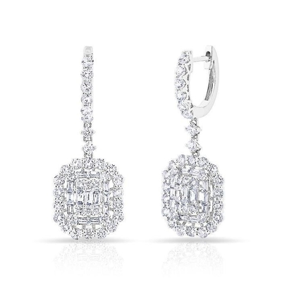 Weiße Ohrringe aus 925 Sterling Silber für Verlobung und Hochzeit