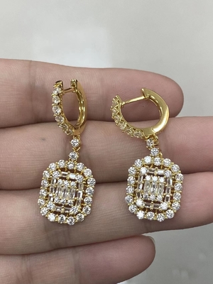 Weiße Ohrringe aus 925 Sterling Silber für Verlobung und Hochzeit