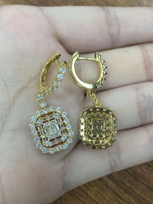 Weiße Ohrringe aus 925 Sterling Silber für Verlobung und Hochzeit