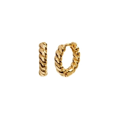 18K-Gold-Aufschrift Hoop Ohrringe Aufschrift 925 Sterling Silber-Ohrringe