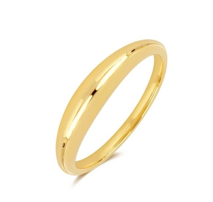 Flat 18K Gold Plattiert Boho 925 Sterling Silber Stapeln Frauenringe