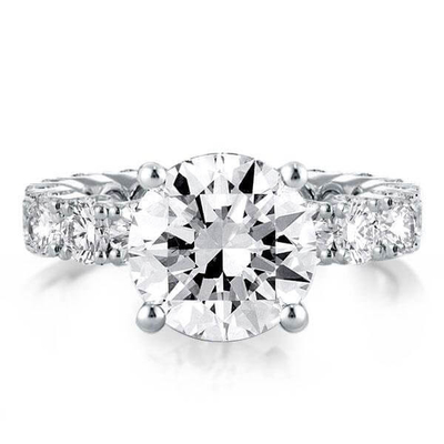 18K Gold Weiß Zirkon Ewigkeit Band 925 Sterling Silber Verlobungsringe