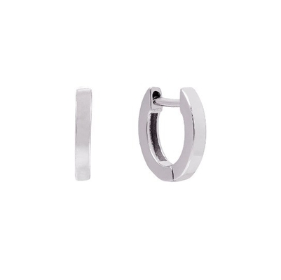 Minimalistische Trendy Huggies 925 Sterling Silber Unisex-Ohrringe mit 18K Goldbeschichtung