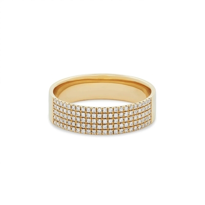 Micron Pave CZ 18K vergoldete Edelsteinringe Zigarre 925 Sterling Silber
