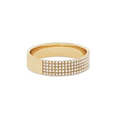 Micron Pave CZ 18K vergoldete Edelsteinringe Zigarre 925 Sterling Silber