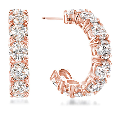 Große weiße Diamant-CZ-Hüpfen-Ohrringe zum Jubiläumstag in 925 Sterling Silber