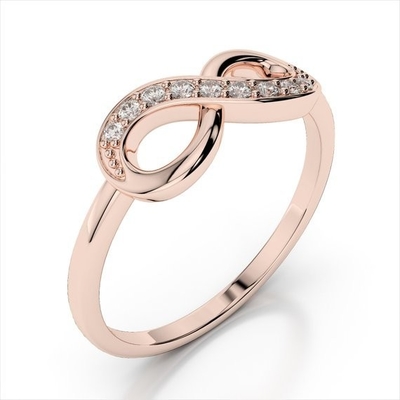 Handgefertigte Infinity 925 Sterling Silber Damenringe
