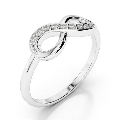 Handgefertigte Infinity 925 Sterling Silber Damenringe