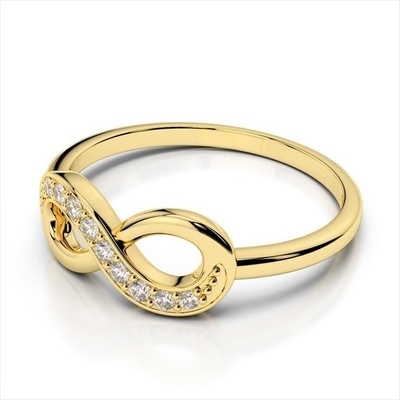 Handgefertigte Infinity 925 Sterling Silber Damenringe
