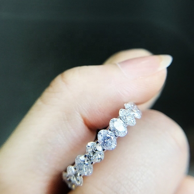 Klarer CZ Oval Eternity Band Ring Schmuck Typ Silber Eternity Ring für Frauen