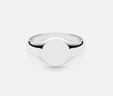 18K-Goldplattiertes, maßgeschneidertes, graviertes Siegel 925 Sterling Silber Unisex Schmuckringe