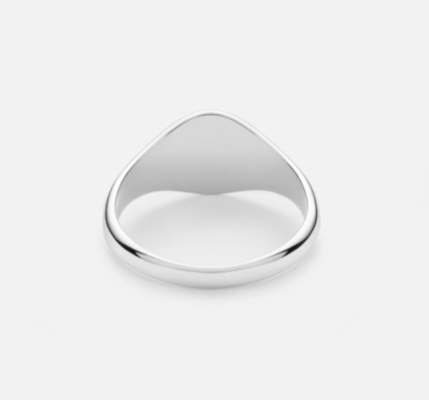 18K-Goldplattiertes, maßgeschneidertes, graviertes Siegel 925 Sterling Silber Unisex Schmuckringe
