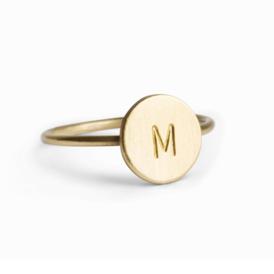 ECO Friendly 2019 Design Einfache Frauen Messing Silberring Schmuck mit Gravur Initial