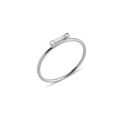 925 Sterling Silber Öko-freundliche Mini-Baguette-Ringe für Frauen Echtgoldschmuck