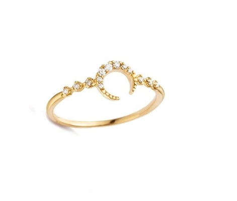 Herren feiner Sterling Silber 925 Custom Moon Ring mit 14k 18k 24k Gold aus Brasilien 2022