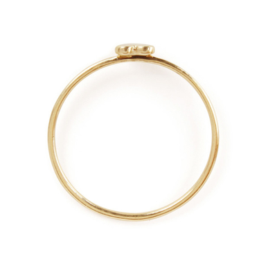 Einzigartiger Herzring, echtes 925 Sterling Silber, 18K Goldplattiert