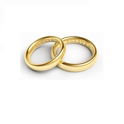 US Größe 5 Custom Design Komfort Fit Gold Plattiert Plain Silber Hochzeitsringe für keinen Stein