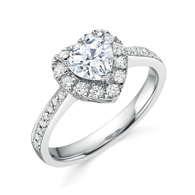 Messing Kreative Herzform Klar CZ 925 Sterling Silber Ewigkeit Band Ringe für Frauen Schmuck