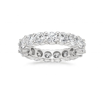 925 Sterling Silber Eternity Bands Ring Rhodiumplattiert Handgemachte Ringe Technischer Schmuck