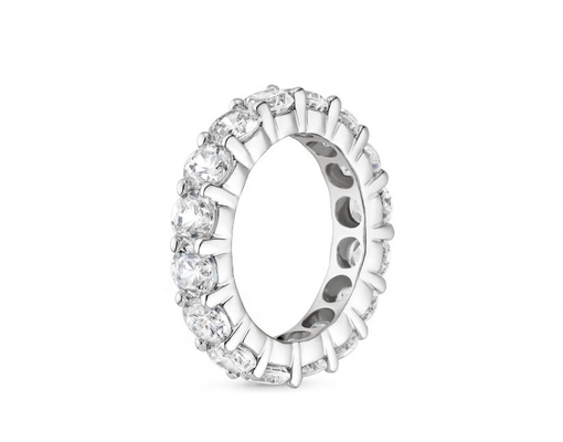 925 Sterling Silber Eternity Bands Ring Rhodiumplattiert Handgemachte Ringe Technischer Schmuck