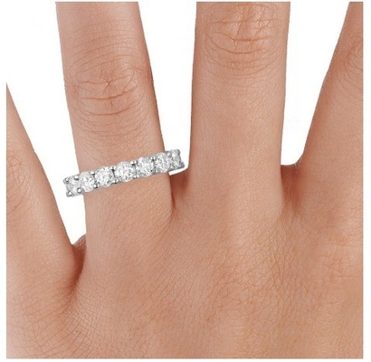 925 Sterling Silber Eternity Bands Ring Rhodiumplattiert Handgemachte Ringe Technischer Schmuck