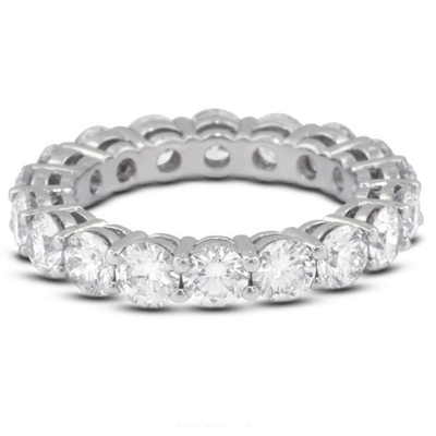 925 Sterling Silber 4mm CZ Eternity Band Ring Öko-freundlich Ja Plattierung Rose Gold